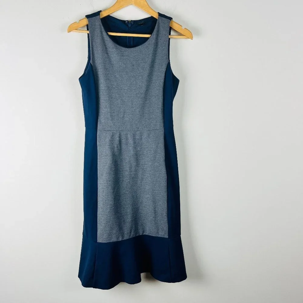 2/$30 J Crew Navy Gray Dress 2